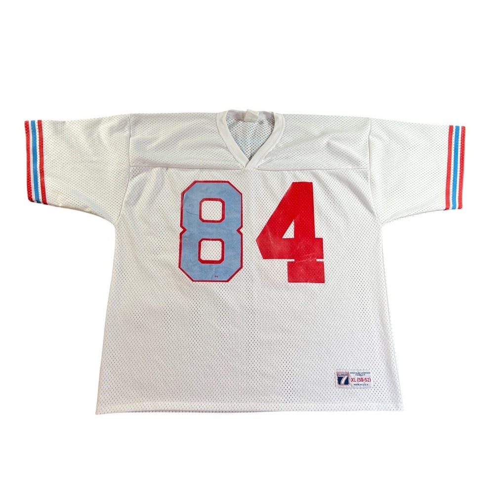 Vintage‎ Logo 7 Houston Oilers Haywood Jeffires Jersey Mens XL White 84 Mesh USA